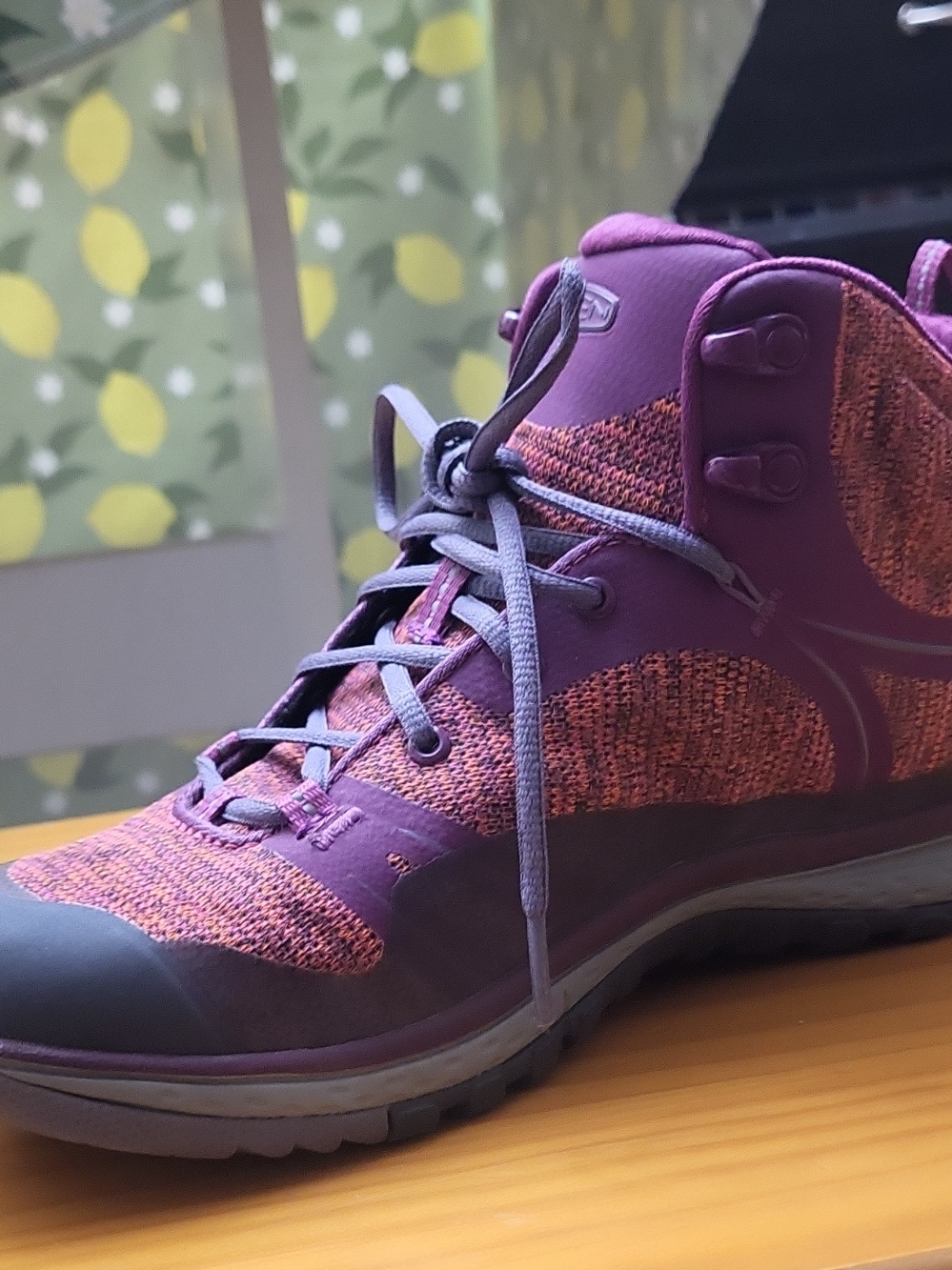 KEEN Women's Purple Hiker Knit Mid Boot